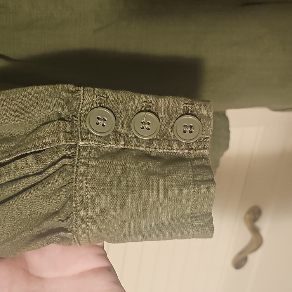 Free People Beside You Shortall Olive Green Size Medium - Picture 6 of 8